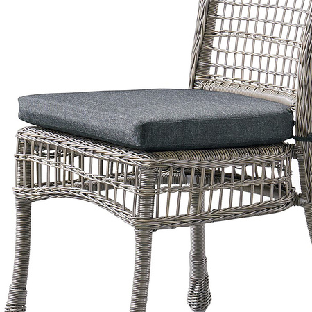 Alaterre Furniture Asti All-Weather Wicker Outdoor 37"H Set of Two Dining Chairs with Cushions AWWF06FF
